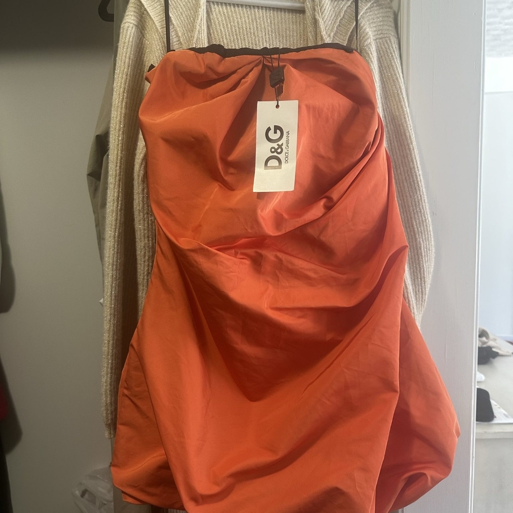 Dolce & Gabbana Strapless Rouched Dress